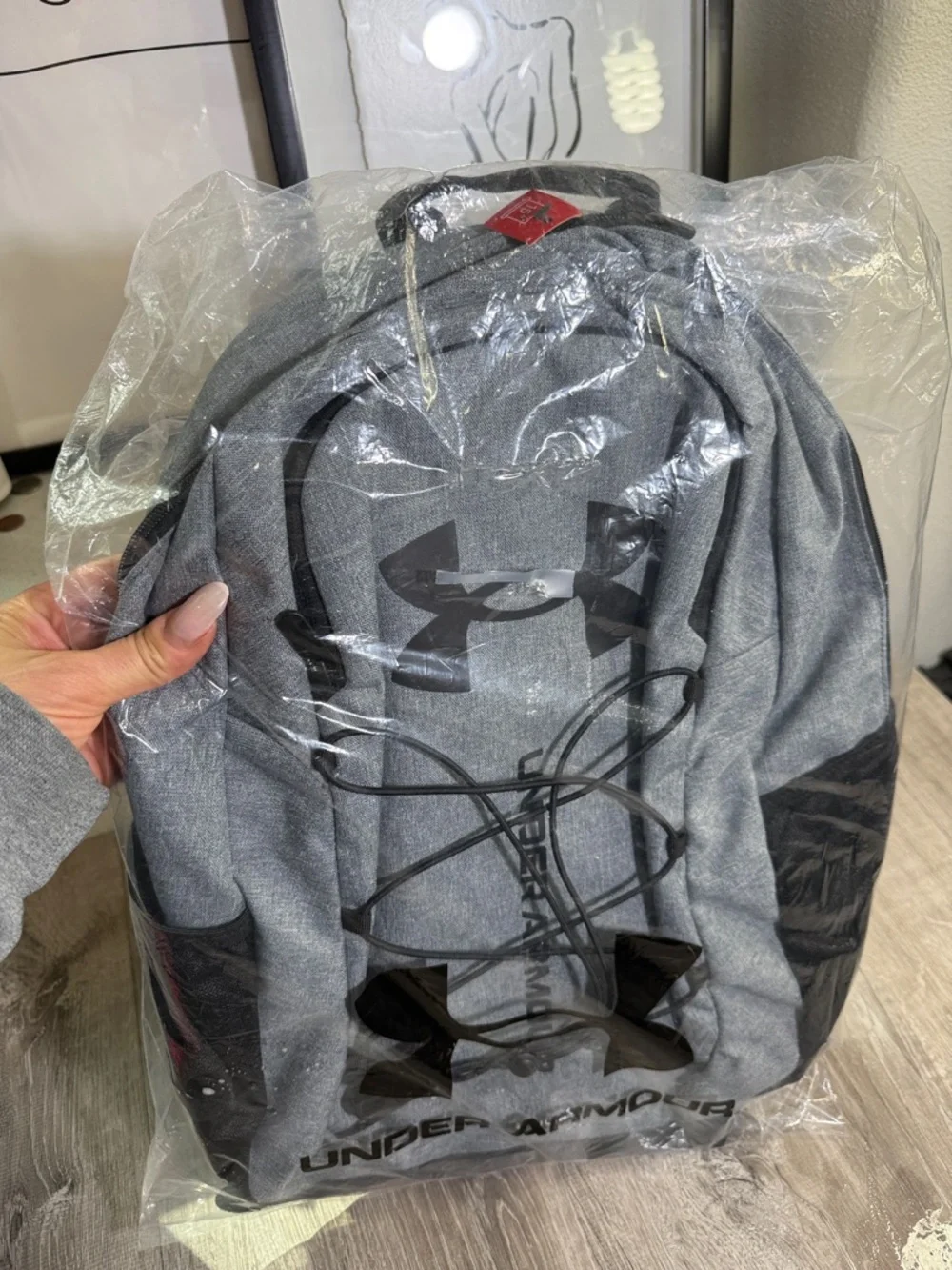 Under Armour Gray and Black Logo Backpack